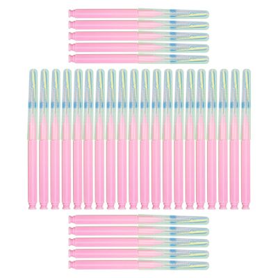 30PCS Dual-Use Interdental Brushes Soft Silicone Dental Picks Toothpicks Between Teeth Brush, Tooth Flossing Brush for Cleaning Orthodontic Wire Toothbrush 0.6MM
