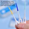 20PCS Interdental Brushes Ultra Tight Bristles Tooth Interdental Cleaners Silicone Toothpick Brush Disposable Teeth Soft Picks Yellow view 2
