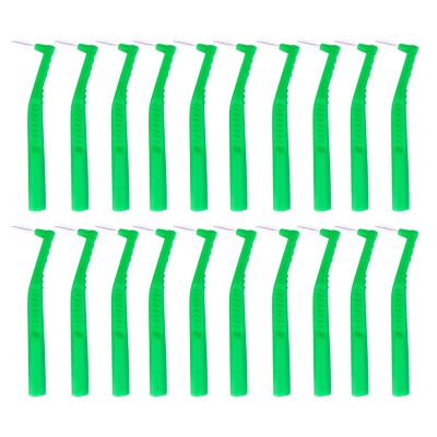 Interdental Angled Brush,Back Teeth Brush Picks,Tooth Brush Pack of 20 0.8MM
