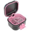 BVN Leak-Proof Denture Case, Denture Cup for Soaking Dentures, Retainer Cleaning Case (Black+Pink). view 1