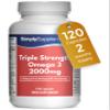 Triple Strength Omega 3 2,000mg | Supports Heart, Brain & Eye Health | Rich in Omega 3 Fatty Acids | 660mg of EPA and 440mg of DHA per Serving | 120 Capsules = 2 Months Supply | Made in UK view 1