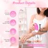 URAQT Facial Epilator, Cordless Electric Lady Face Shaver Mini Epilator with LED Light, Smooth Bikini Trimmer for Face Body Arm Leg Underarm, Rechargeable Gentle Hair Removal Device for Women view 3
