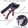 Rieort Folding Wheelchair Reclining W/Dining Table Transport Wheelchair Toilet Chair Steel Load 220lb Portable Manual Wheelchair view 3