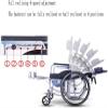 Rieort Folding Wheelchair Reclining W/Dining Table Transport Wheelchair Toilet Chair Steel Load 220lb Portable Manual Wheelchair view 4