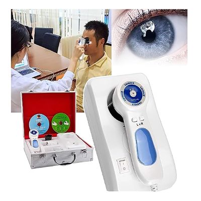 ERICAT USB Iris Analyzer, Portable Iridology Camera with Aluminum Box, 13M Pixels USB Left/Right Lamp Analyzer, High-Resolution Sensor And Quickly Display Iris Status, For Beauty Salon, Clinics