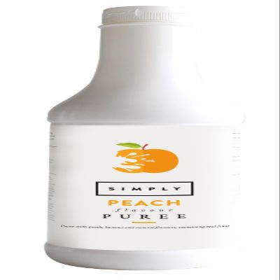 Simply Peach Puree, Vegan Concentrated Mix Made with Real Fruit Puree for Cocktails, Beverages and Baking (1kg)