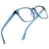 Jectieey Reading Glasses for Men and Women, Anti-Glare Lenses with Blue Light Blocking Durable Lenses, A06-Blue, 52mm view 1