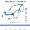 Jectieey Reading Glasses for Men and Women, Anti-Glare Lenses with Blue Light Blocking Durable Lenses, A06-Blue, 52mm view 2