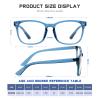 Jectieey Reading Glasses for Men and Women, Anti-Glare Lenses with Blue Light Blocking Durable Lenses, A06-Blue, 52mm view 3
