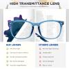 Jectieey Reading Glasses for Men and Women, Anti-Glare Lenses with Blue Light Blocking Durable Lenses, A06-Blue, 52mm view 4