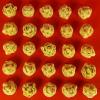 25 x Edible 3D 12mm High Detail Small Roses flowers, icing toppers, cake cupcakes decorations T004 (Gold Sparkle) view 2