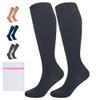 360 RELIEF 1 Pair Compression Socks for Women & Men - 15-20 mmHg Travel Flight Socks  Graduated Support - Ideal for Running, Cycling & during Maternity -3XL, Black with Laundry Bag view 1