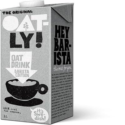Oatly! Oat Drink Barista Edition 1L (Pack of 6) | Plant Based | Totally Vegan | Healthy Drink