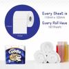 3 Ply Toilet Tissue Roll Panda Cuddle Classic Soft Quilted Toilet Rolls- Super Quality Comfort. (7 Pack of 9Rolls / 63 Rolls) view 3