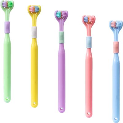 5pcs Three-Sided Soft Hair Tooth Toothbrush,3 Sided V Shaped Toothbrushes for Adult Soft Bristles Deeply and Thoroughly to Clean Teeth and Gums