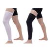 HugeDE 4 Pcs Outdoors Compression Leg Sleeves Footless Compression Sock Football Leg Sleeve UV Protection Leg Sleeves for Running Athlete Cycling view 1