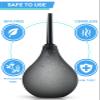 Onegreen Douche Enema kit -Silicone Reusable Enema for Constipation Douche Bulb Men Women 224ML ,2 Pcs Shower Head Attachment for Most Shower Systems ABS Waterproof (Black) view 2