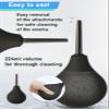 Onegreen Douche Enema kit -Silicone Reusable Enema for Constipation Douche Bulb Men Women 224ML ,2 Pcs Shower Head Attachment for Most Shower Systems ABS Waterproof (Black) view 3