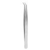 Eyelash Extension Tweezers, Stainless Steel Angled Curved L-Shape Volume Tweezers Tools for Applying and Removing Eyelash Extensions Curved Volume Lash Tweezers for Cluster and Single Lashes(Silvery) view 1