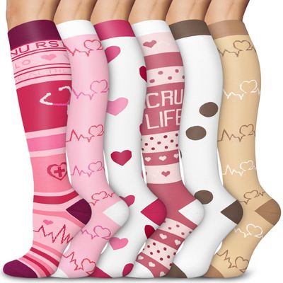 Aoliks Medical Compression Socks for Women & Men, Support Knee High Socks for Running,Nurses,Travel