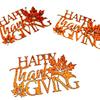 10Pcs Maple Leaf Cupcake Toppers Orange Glitter with Happy Thanksgiving Day Letter Fall Leaves Cake Topper Decoration for Thanksgiving Day Theme Party view 2