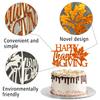 10Pcs Maple Leaf Cupcake Toppers Orange Glitter with Happy Thanksgiving Day Letter Fall Leaves Cake Topper Decoration for Thanksgiving Day Theme Party view 3