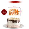 10Pcs Maple Leaf Cupcake Toppers Orange Glitter with Happy Thanksgiving Day Letter Fall Leaves Cake Topper Decoration for Thanksgiving Day Theme Party view 4