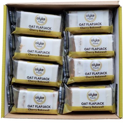 Olyke Cherry Bakewell Oat Flapjacks 90g (Box of 24)