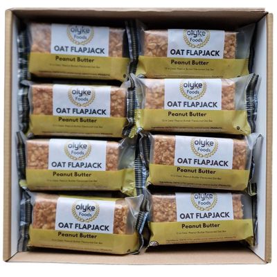 Olyke Peanut Butter Oat Flapjacks 90g (Box of 24)