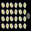 24 x Edible 3D 22mm Daisies Daisy Flowers icing toppers, cake cupcakes decorations (Black) view 1