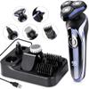 Electric Razor for Men, 4 in 1 Rotary Men Shaver Beard Trimmer, Electric Shaver Waterproof USB Fast Charging, Cordless Beard, Nose, Hair Trimmer, Men Electric Razor Best Gift for Dad, Boyfriend view 1
