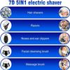 LEONYS Electric Shavers for Bald Men, Men Electric Shaver Bald Head 5 in 1 Beard Trimmer Razor Nose Hair Clipper Waterproof Nose Trimmer Professional Shaver Machine view 2