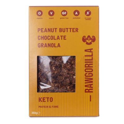 Organic Keto Peanut Butter Chocolate Granola - 250g - RAWGORILLA