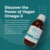 Vegetology Vegan Omega 3 Liquid, from Microalgae, 800mg of EPA DHA, with Vitamin D3, Supports Heart, Brain and Eye Health, Natural Fish Oil Alternative, UK Made, Unflavoured view 2