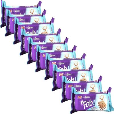 Parle Hide & Seek Vanilla Fab Biscuits - Crispy & Crunchy Tea Time Sandwich Biscuit Bars - Cream Filled Biscuits for Snacks for Kids (Hide & Seek Fab Vanilla 112g_P10)