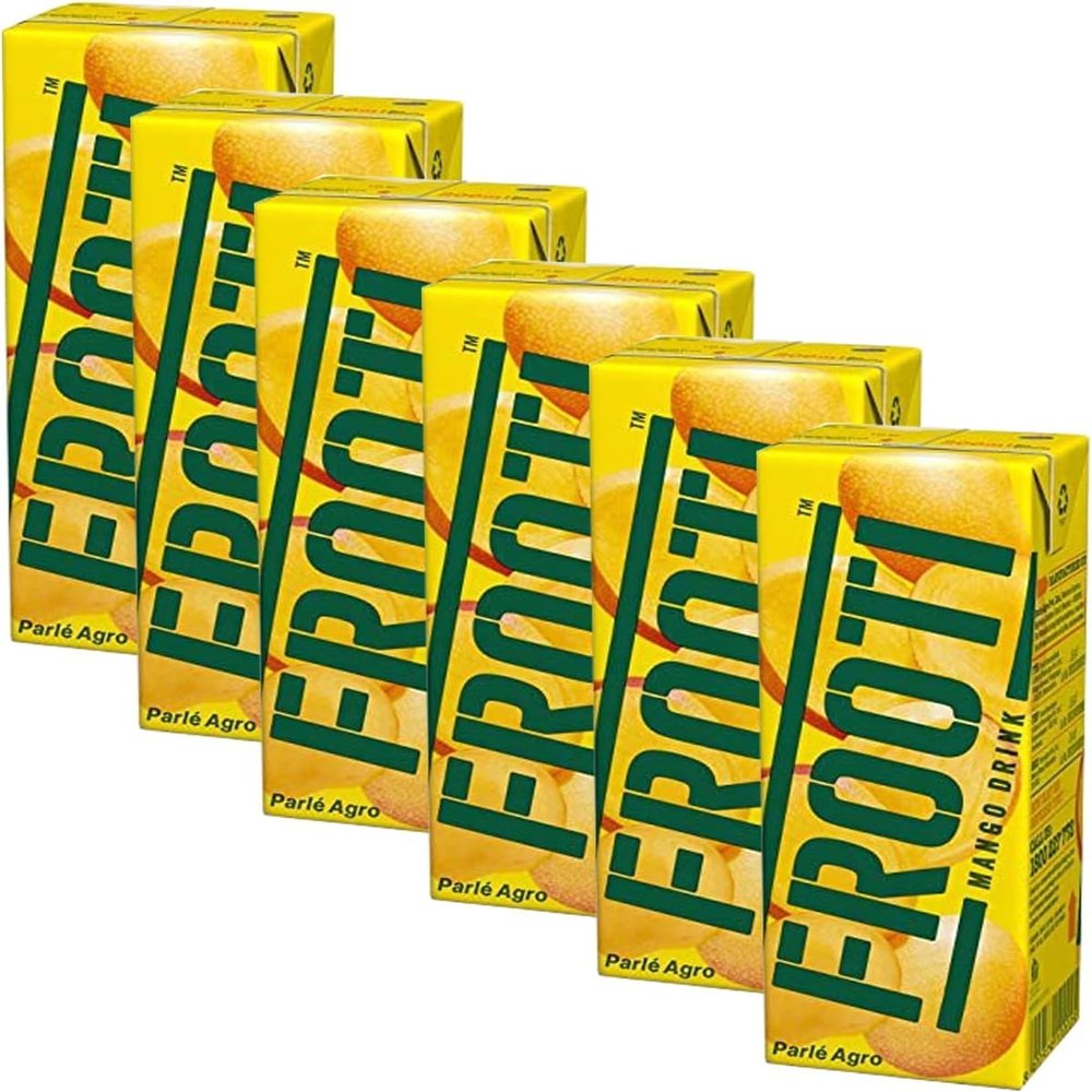 Parle Biscuits, Chocolates & Juices - Combination of Taste - Crispy & Crunchy Tea Time Snack & Drinks - Anytime & Anywhere Treat - Delicious Cracker Snacks for Kids (Mango Frooti 200ml_P6)