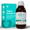 Vegetology Vegan Omega 3 Liquid, from Microalgae, 800mg of EPA DHA, with Vitamin D3, Supports Heart, Brain, and Eye Health, Natural Fish Oil Alternative, UK Made, Mild Orange Flavoured view 1