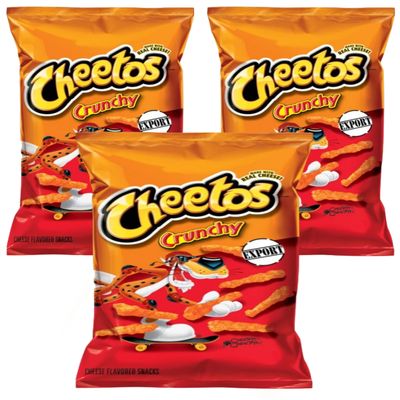 American Crunchy 8oz Cheese Flavour - 3 x 226g - US Import Corn Chips
