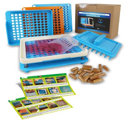 Capsule Filler Size 2 Space for 100 Capsules Includes Instructions in German + Video Capsule Filler Machine Empty Capsules to Fill Yourself Manual (Size 2)