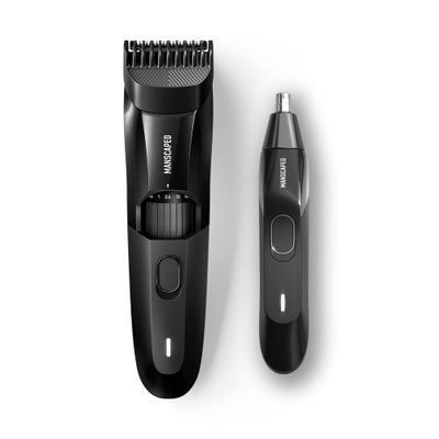 MANSCAPED The Face Grooming Duo Contains: The Beard Hedger Premium Precision Beard Trimmer and The Weed Whacker 2.0 Nose and Ear Hair Trimmer