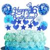 Cake Decoration 16th Birthday Navy Blue Girl Boy 16 Years Birthday Cake Decoration Happy Birthday 16 Glitter Cake Topper 16th Cake Decoration Birthday Happy 16th Birthday Cake Decoration 16th Birthday view 1