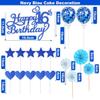 Cake Decoration 16th Birthday Navy Blue Girl Boy 16 Years Birthday Cake Decoration Happy Birthday 16 Glitter Cake Topper 16th Cake Decoration Birthday Happy 16th Birthday Cake Decoration 16th Birthday view 2