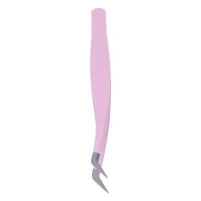 Lightweight Make Up Fine Tip Eyelash Extension Tool, Eyelash Extension Tweezers, Professional Stainless Steel Precise Bent Lash Tweezers for Fanning, Ergonomic Precise Lash Tweezers for Separating