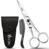 OCBA Beard Scissor Professional Moustache Scissors Ear and Nose Hair Trimming Scissors Stainless Steel, Safety Use for Eyebrows view 1