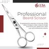 OCBA Beard Scissor Professional Moustache Scissors Ear and Nose Hair Trimming Scissors Stainless Steel, Safety Use for Eyebrows view 2