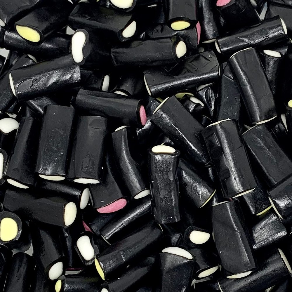 Liquorice Cream Rock 700g Re-Sealable Pouch by The Gourmet Sweet Company