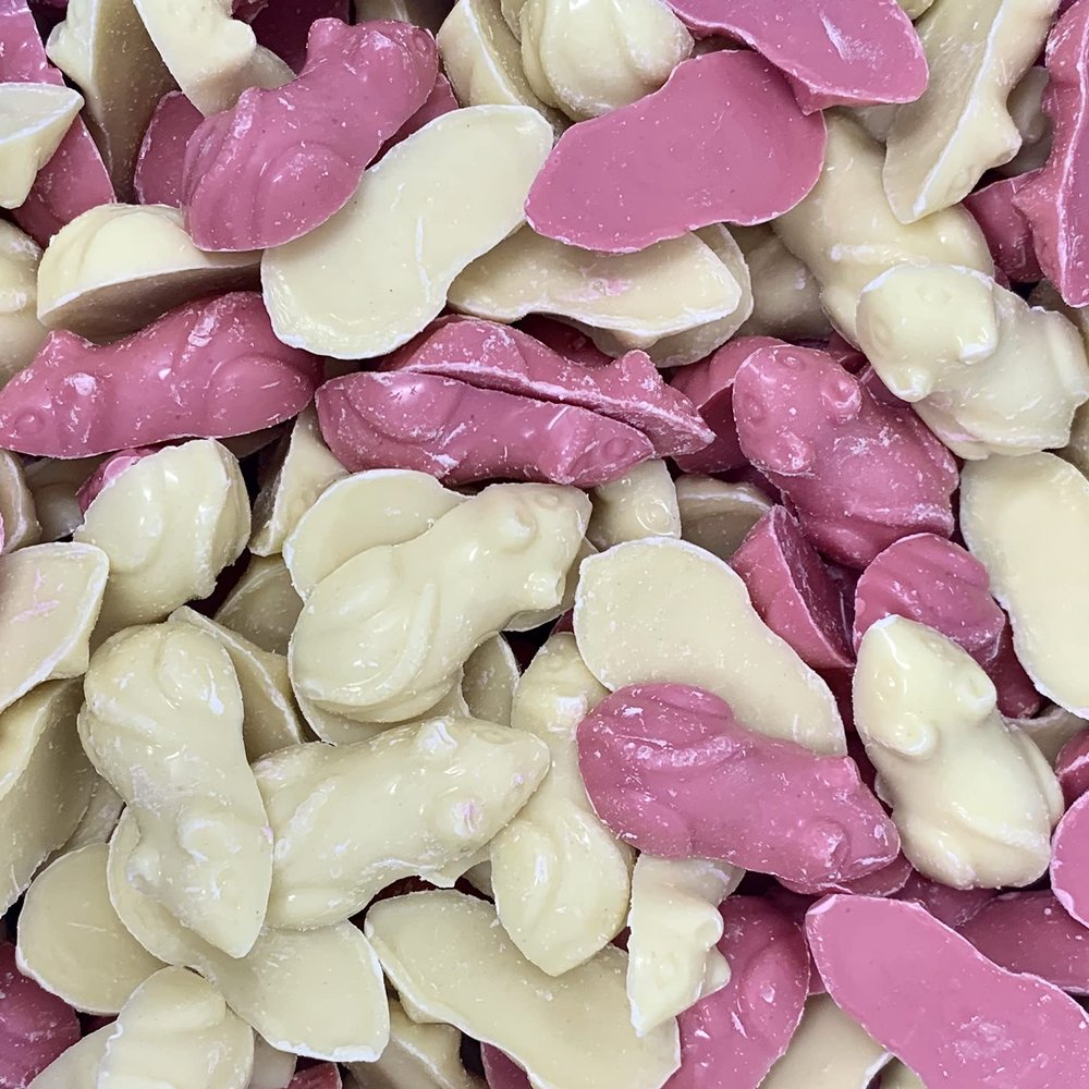 Pink & White Mice 700g Re-Sealable Pouch by The Gourmet Sweet Company