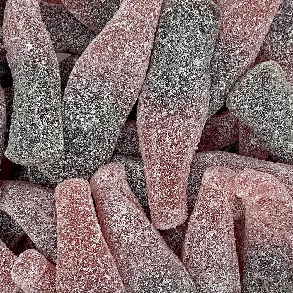 Giant Fizzy Cherry Bottles 700g Re-Sealable Pouch by The Gourmet Sweet Company