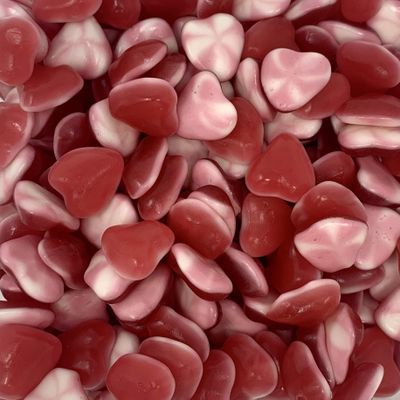 Red & White Jelly Hearts 700g Re-Sealable Pouch by The Gourmet Sweet Company