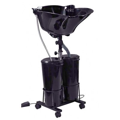 Deep Shampoo Sink with Electric Pump - Portable Mobile Salon Basin, Height Adjustable Shampoo Unit - Perfect for Barber Shops, Elderly, Maternity - Includes 2 Buckets and Drain Hose